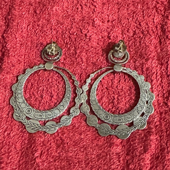 JOHN HARDY LARGE DOT DECO DISC DROP EARRINGS - Picture 4 of 5